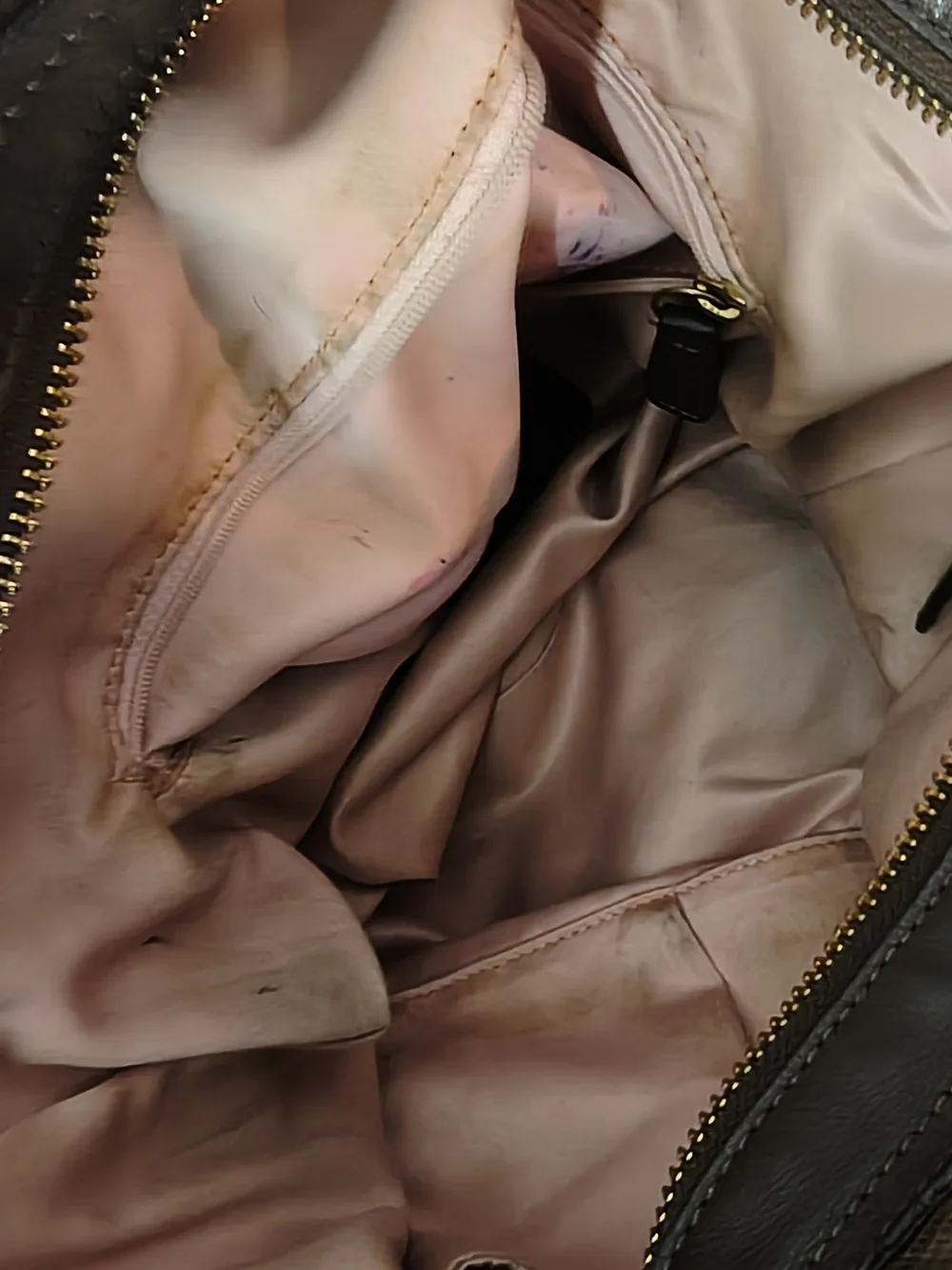 Coach Tan Signature Canvas Hobo with Dark Brown Leather and Gold Hardware